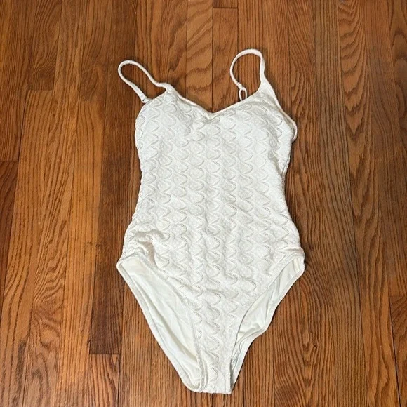 Andie The Amalfi One Piece LT Swimsuit Gardenia Cream sz M tall long torso NWT - Picture 4 of 8